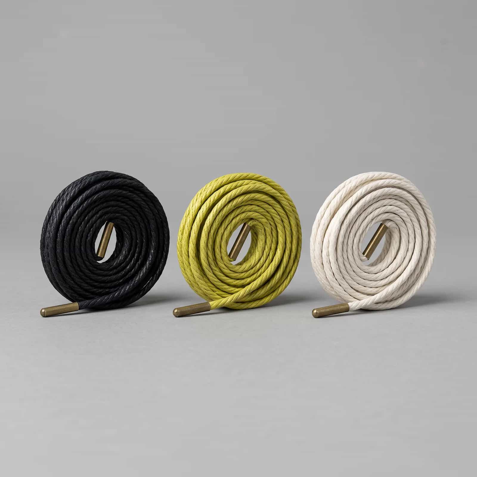 Round waxed laces · three colours